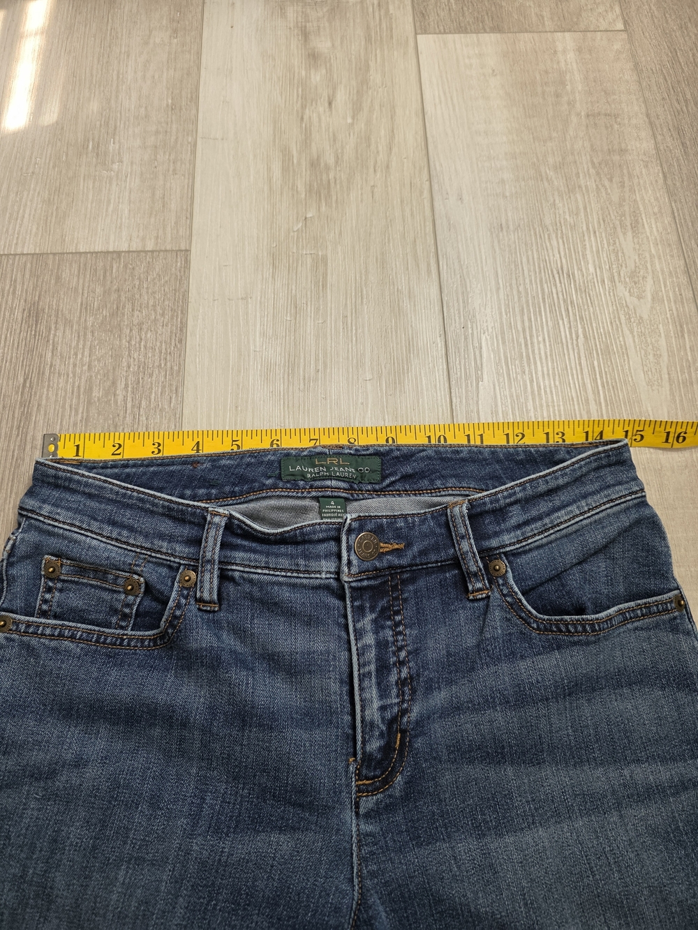 Lauren Ralph Lauren LRL Jeans Co Women’s Size 4 Medium Wash Straight Leg Denim - Picture 8 of 15
